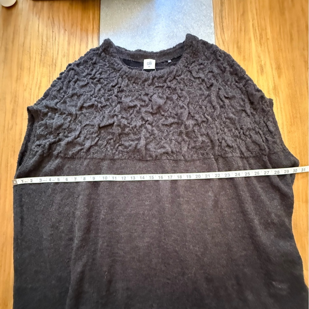 Cabi Waverly Poncho Charcoal Dark Gray Lightweight Wool Blend Size Small - Picture 6 of 10